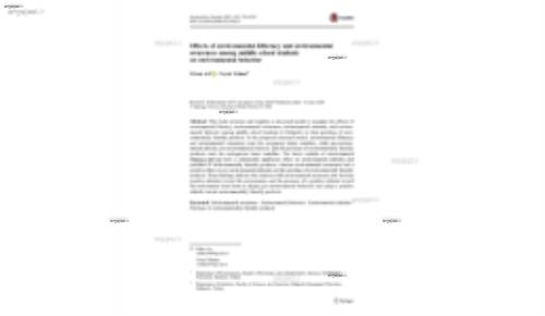 Effects of environmental illiteracy and environmental awareness among middle school students on environmental behavior